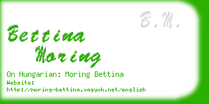 bettina moring business card